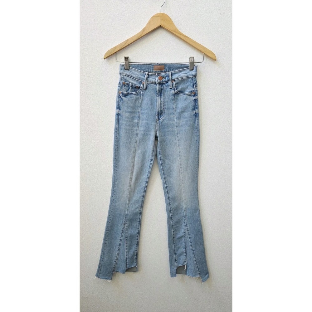 Mother The Insider Crop Pointy Fray Jeans Women's Size 23 Let's Get It Together